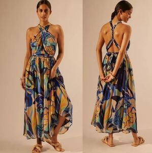 Anthropologie ALEXANDRA FARMER Printed Maxi Dress